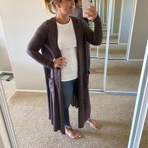 Lularoe Brown & White striped Sarah